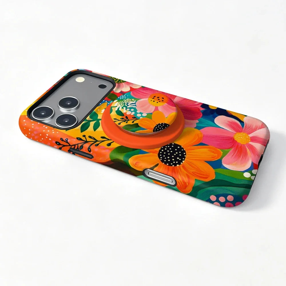 Flower Magnetic iPhone Stand Case