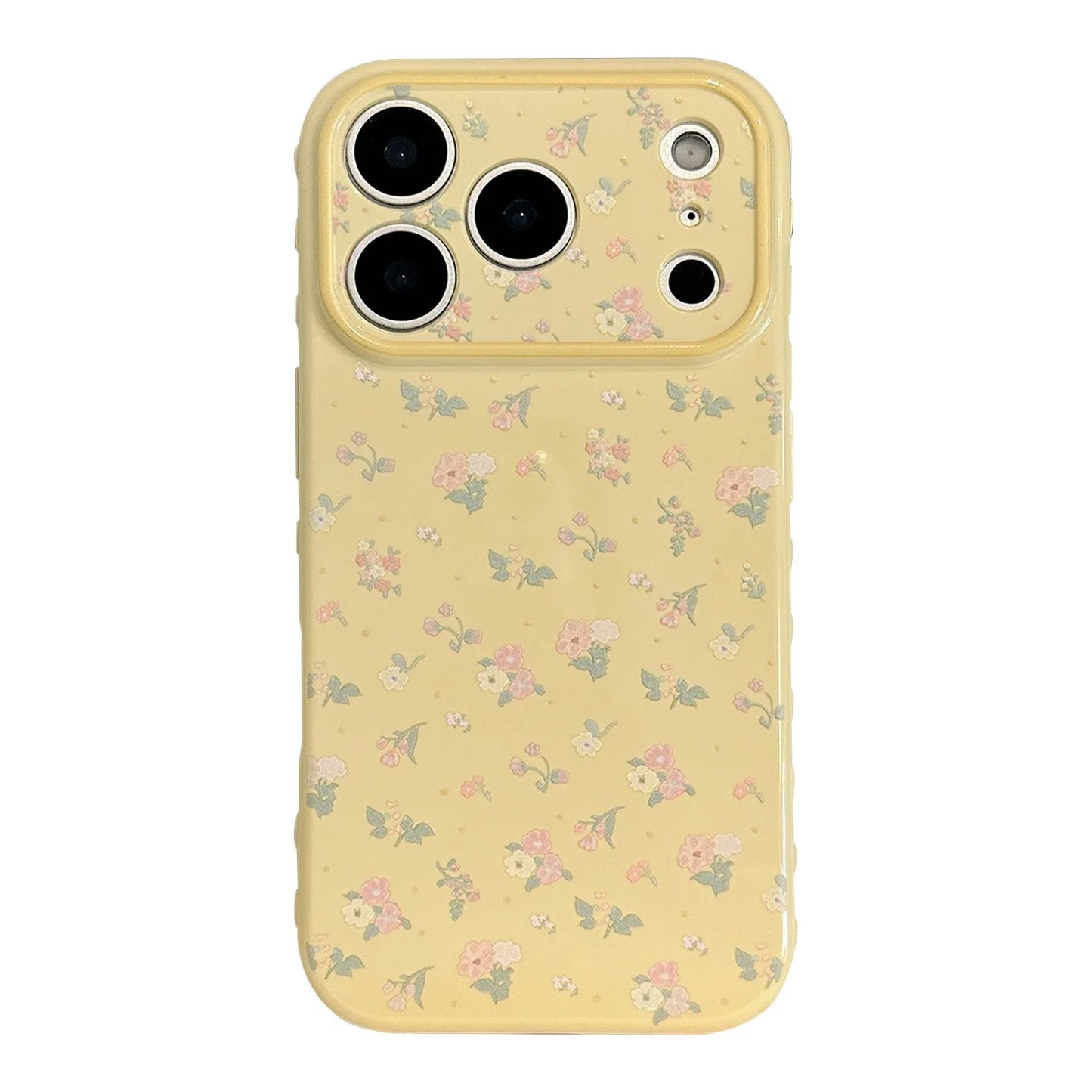 Creamy Yellow Floral iPhone Case