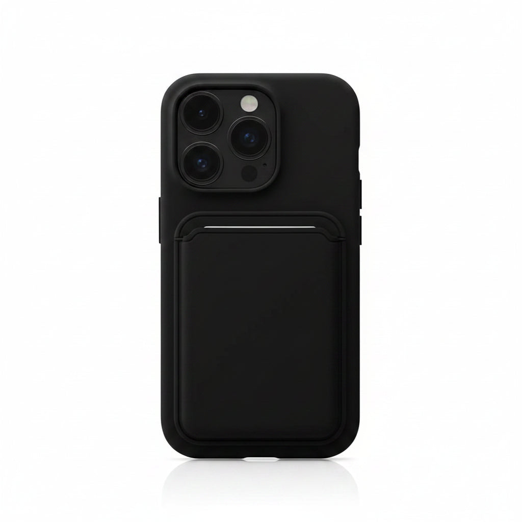 Luxury Silicone Card Holder iPhone Case