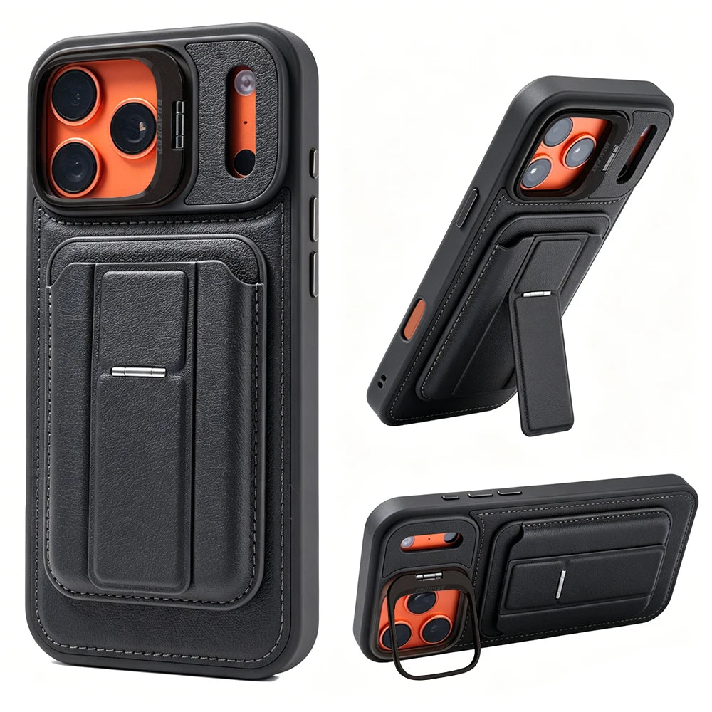 Luxury Folding Wallet Stand iPhone Case