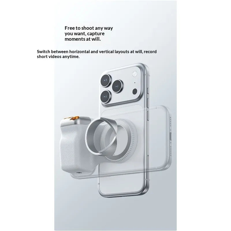 Magnetic DSLR Style Phone Camera Grip