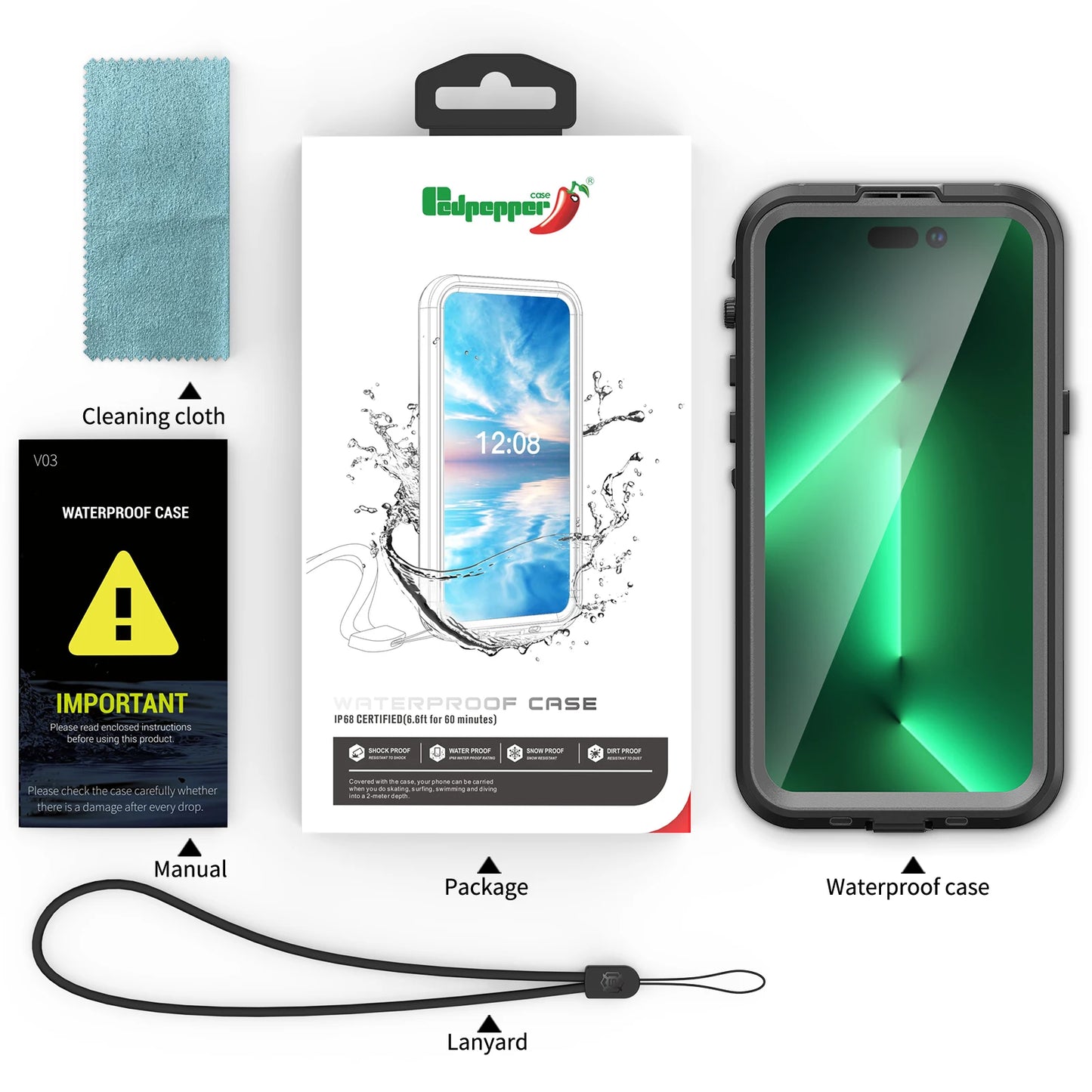 Funda para iPhone MagSafe impermeable IP68