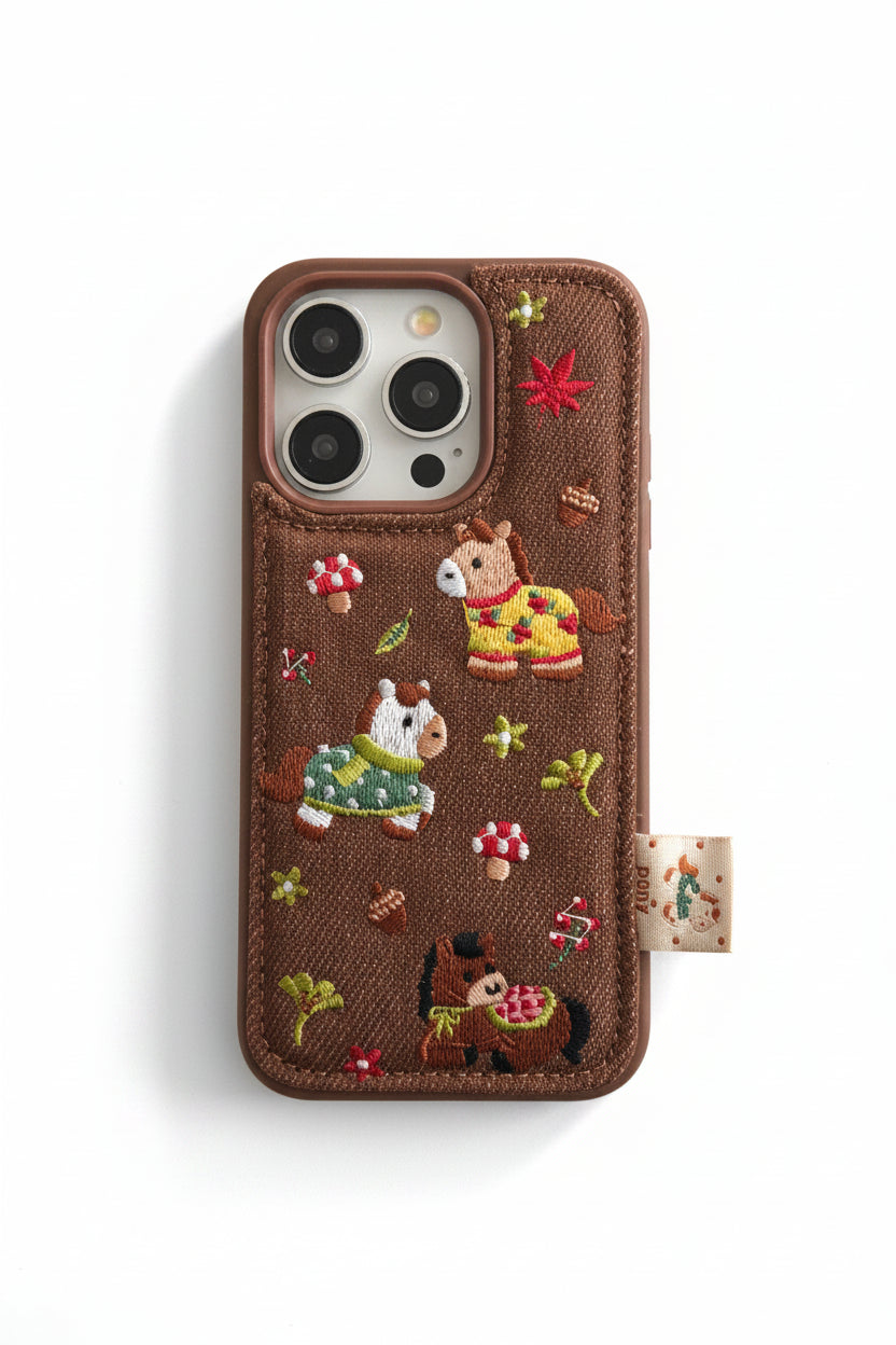 Embroidered Pony iPhone Case