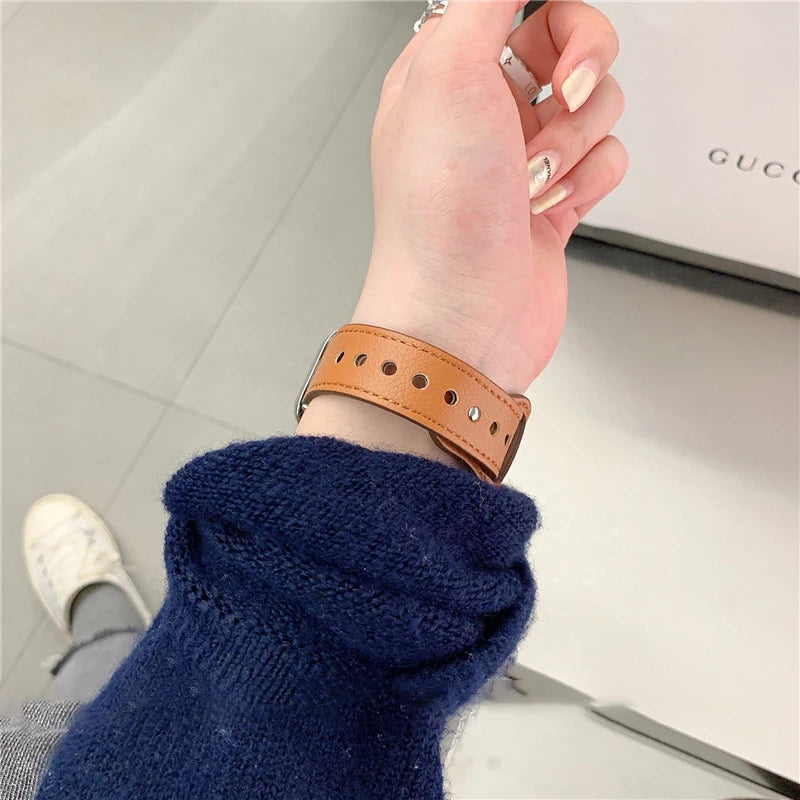 Classic Leather Apple Watch Band