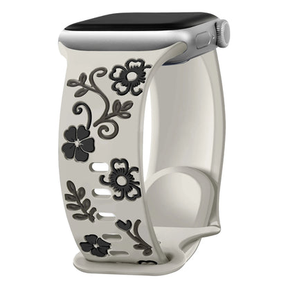 Engraved Silicone Band for Apple Watch