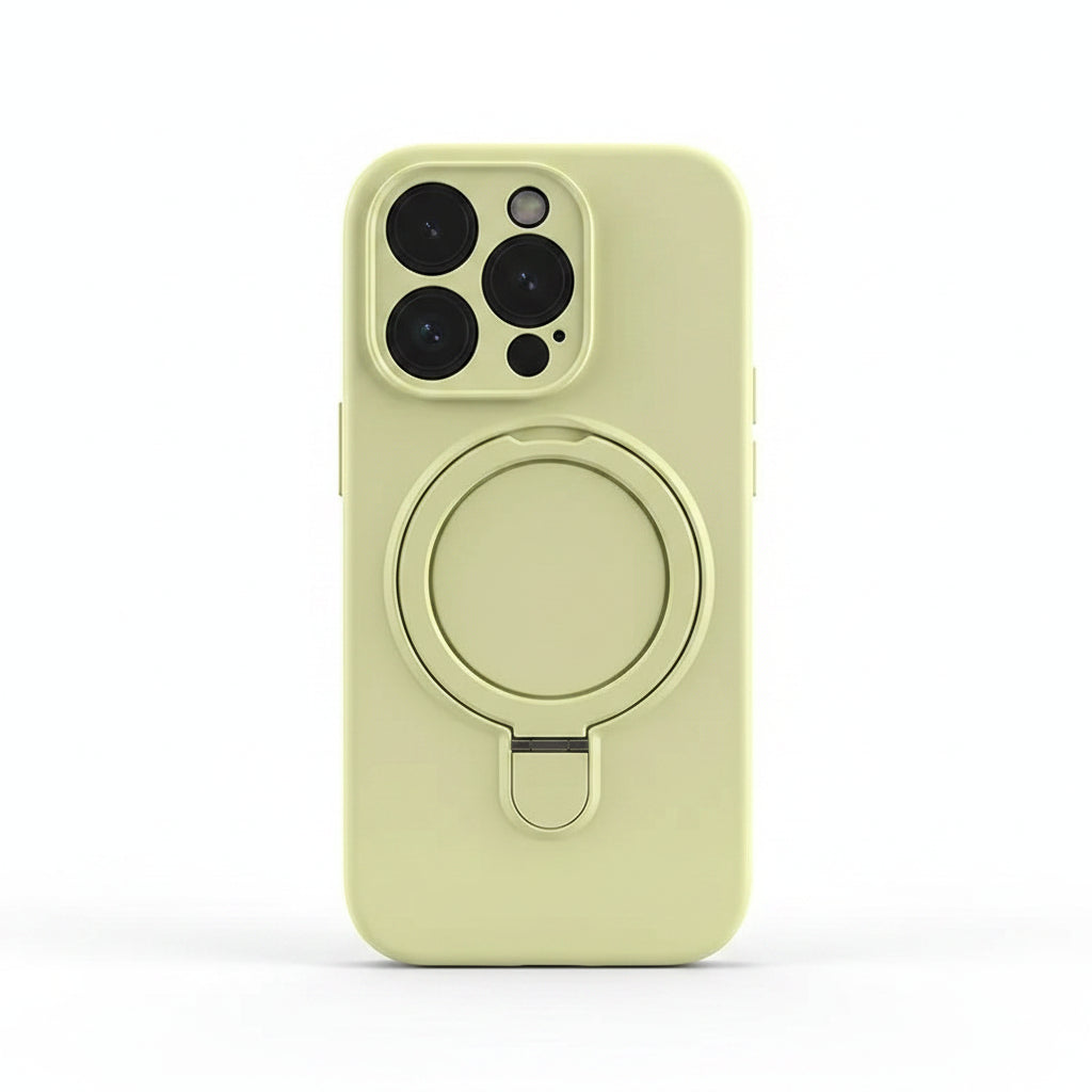 Liquid Silicone MagSafe Ring Stand iPhone Case