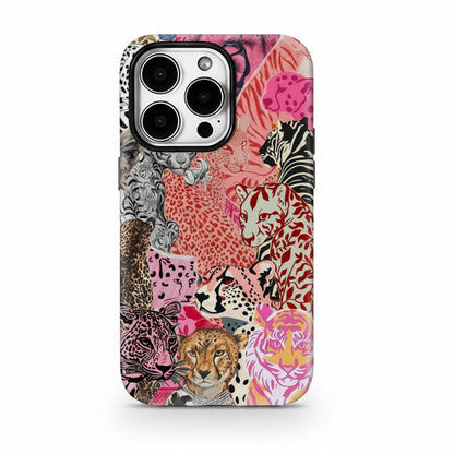 Pink Feline Collage Magnetic iPhone Case