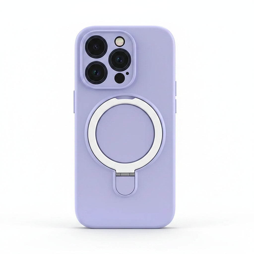 Liquid Silicone MagSafe Ring Stand iPhone Case