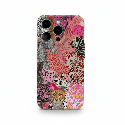 Pink Feline Collage Magnetic iPhone Case