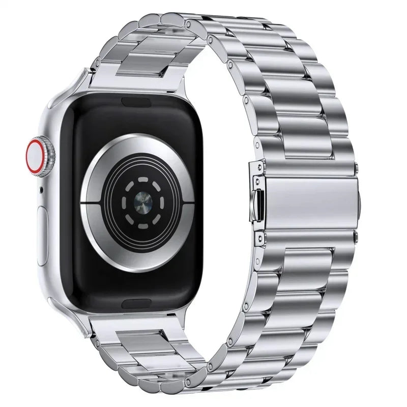 Stainless Steel Strap for Apple Watch band 44mm 45mm 38-42-40-41mm Metal link Bracelet iWatch series 10 8 7 6 5 4 3 se Ultra 49m