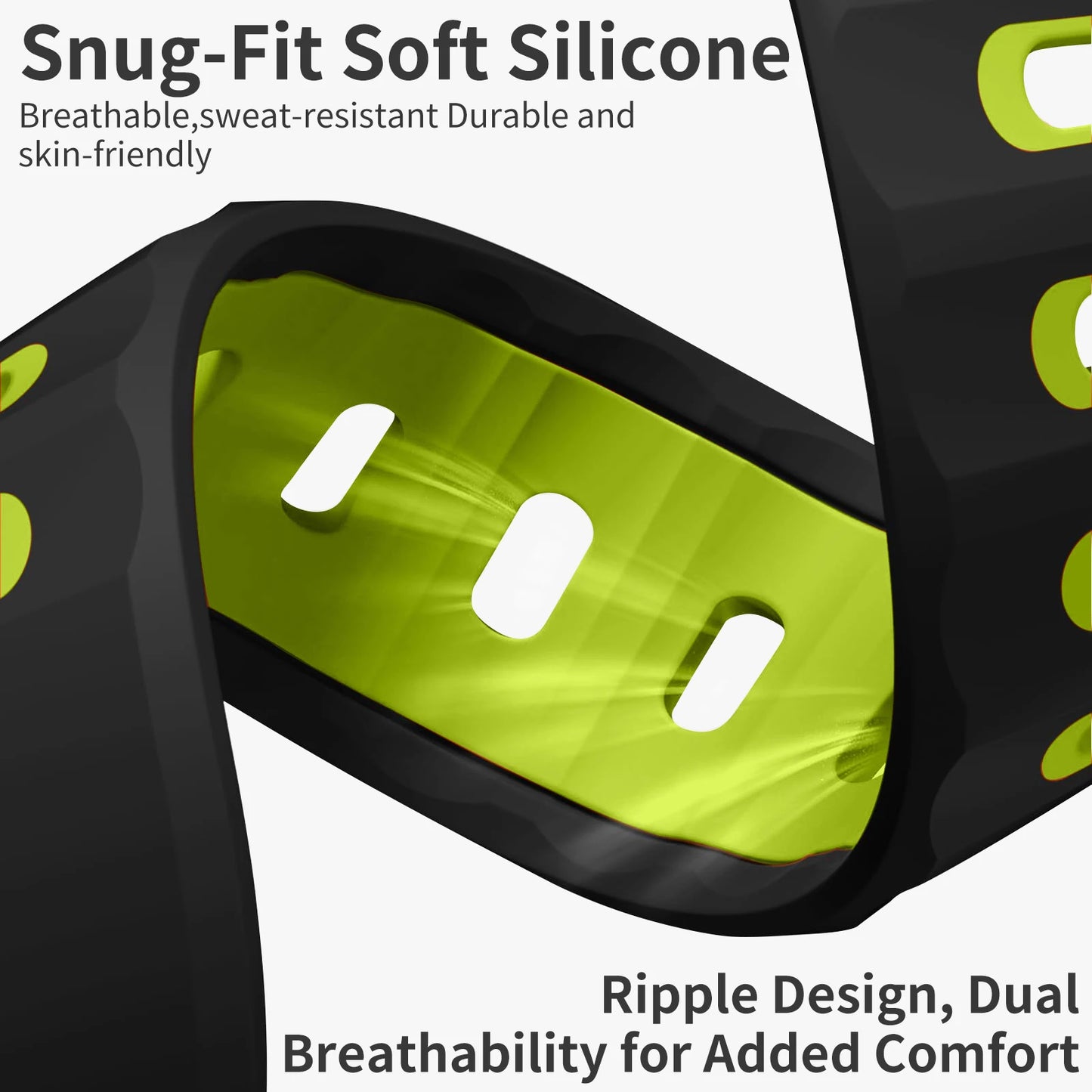 2-Pack Silicone Sport Bands for Apple Watch