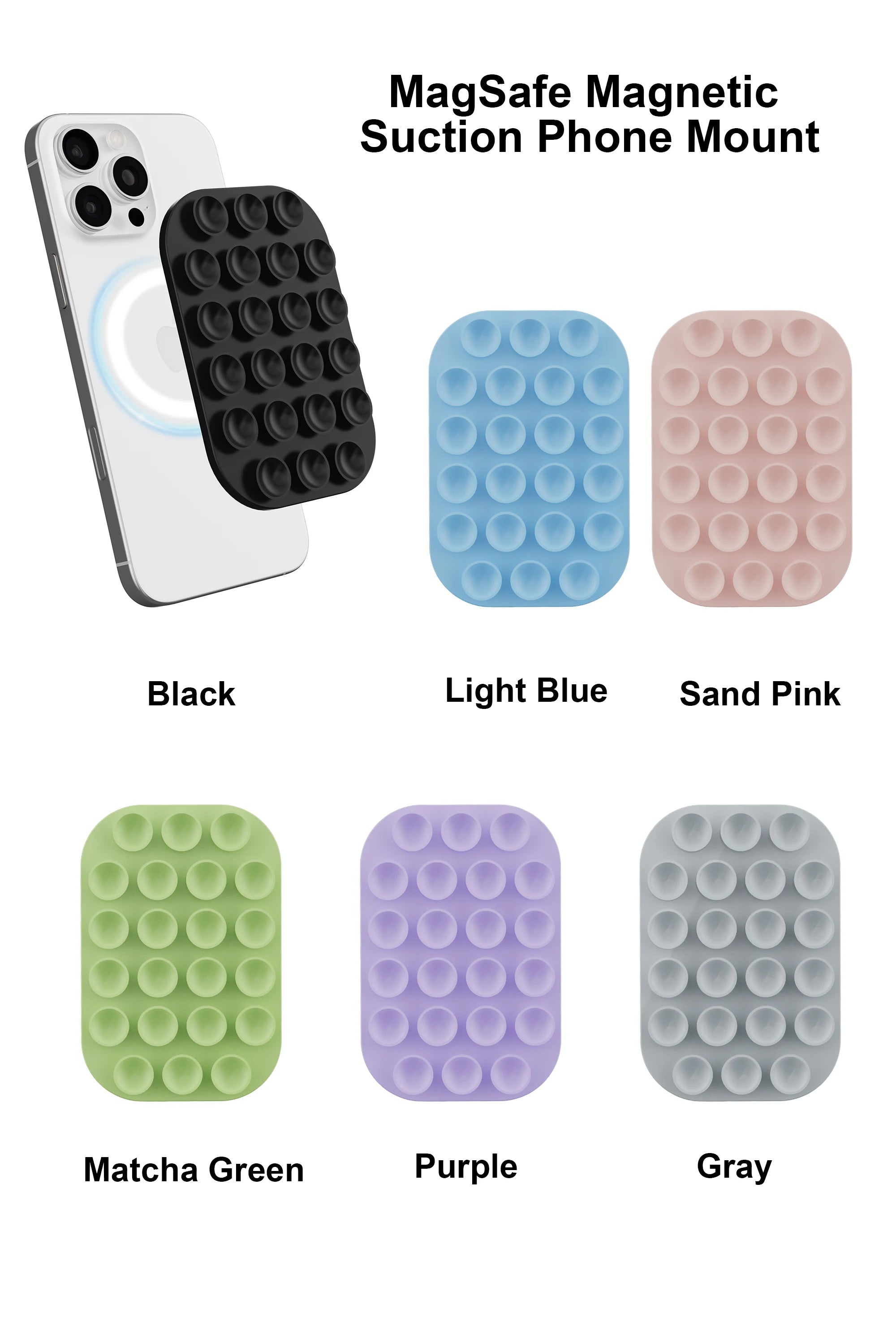 GripSquare | Silicone Suction Mount Pad
