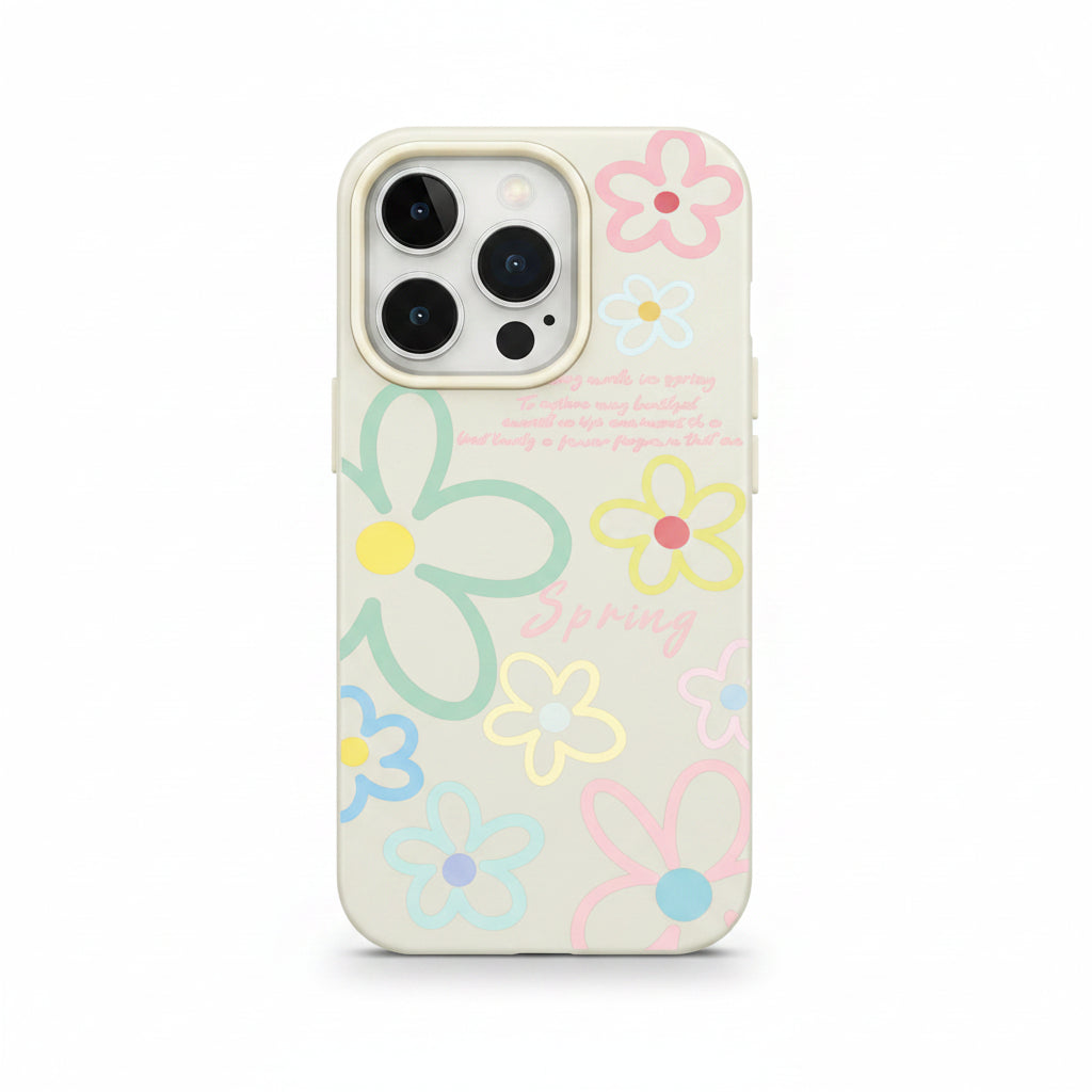 Spring Floral Silicone iPhone Case