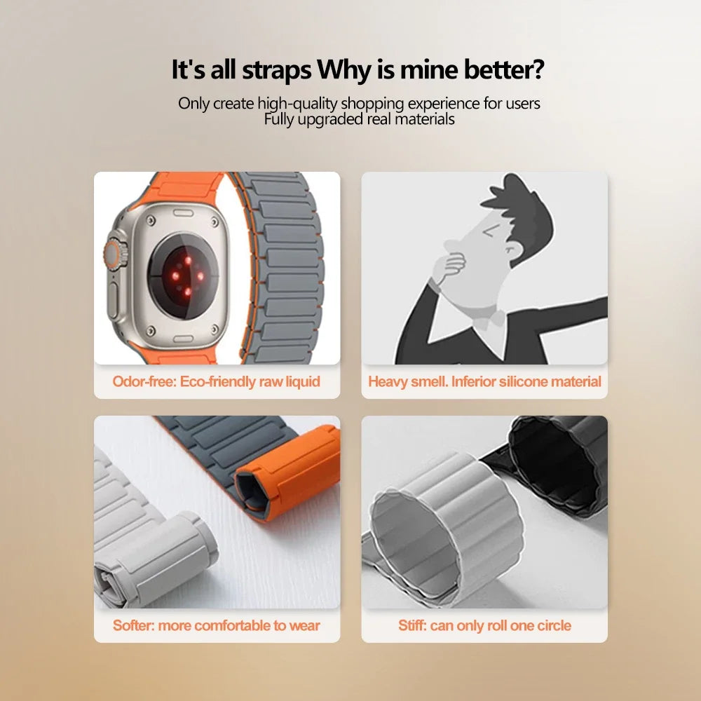 Magnetic Silicone Apple Watch Band