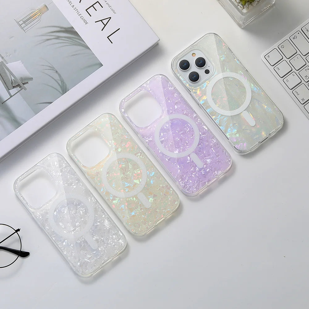 Pearl Aura | Magnetic Marble Case