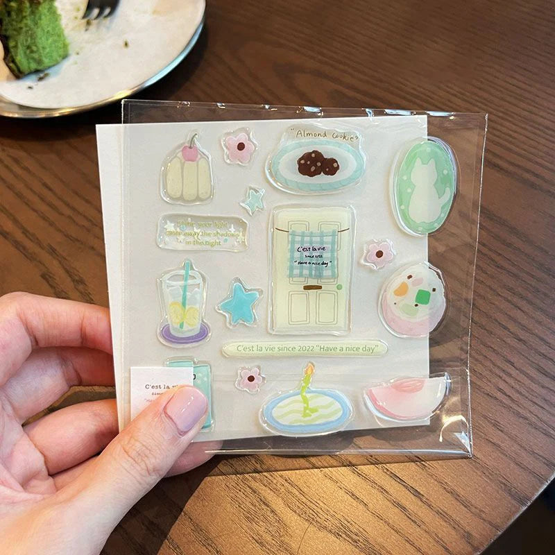 Kawaii Bloom | 3D Decorative Sticker Set