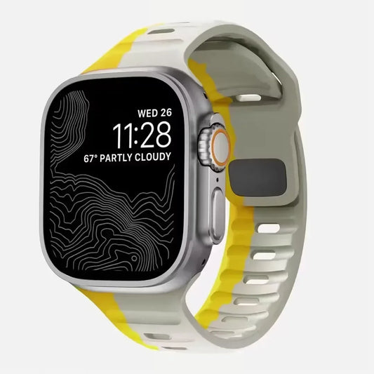 Soft Silicone Band For Apple Watch Band Ultra 49mm 44mm 45mm 46mm 41mm 42 38mm Sport Watchband iwatch Series 10 8 7 6 5 Bracelet