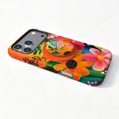 Flower Magnetic iPhone Stand Case