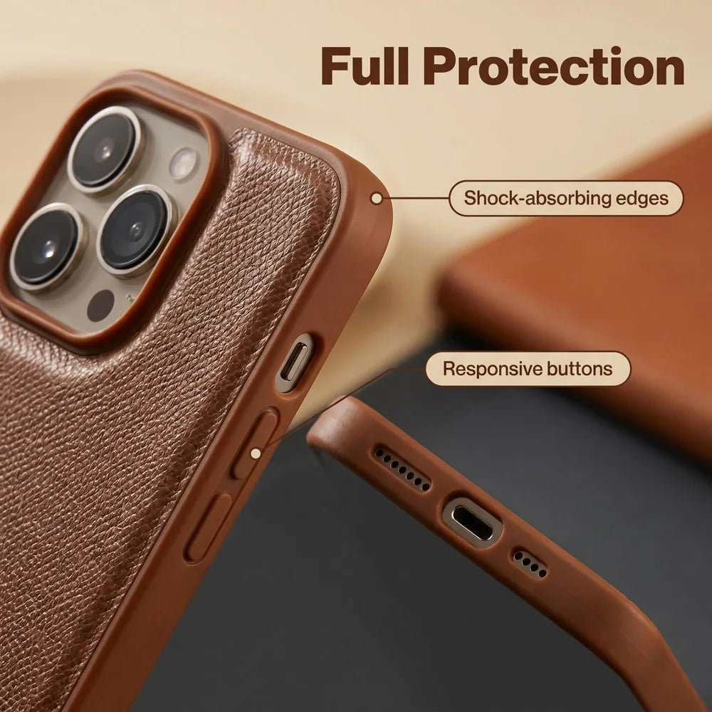 Premium Epsom Leather iPhone Case