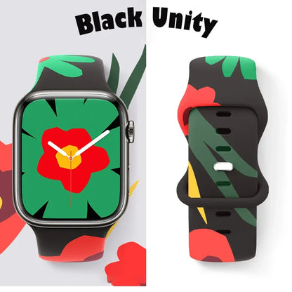 Black Unity Silicone Apple Watch Band