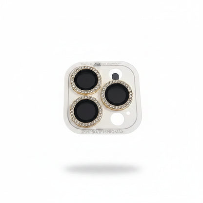 3-2Pcs Luxury Diamond Camera Protector For IPhone 17 16 15 14 13 Pro Max Plus Glitter Ring Lens Glass Back Lens Cap Shiny Cover
