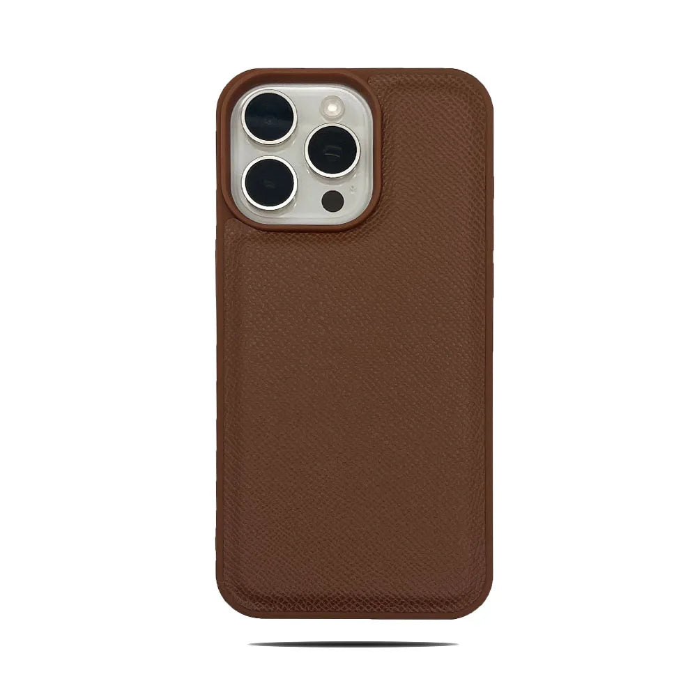 Burgundy Leather MagSafe iPhone Case