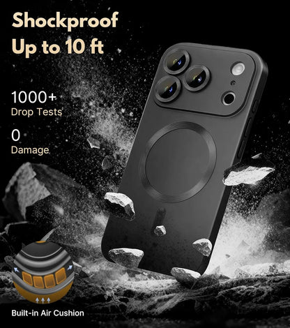 MagSafe Shockproof Matte iPhone Case with Camera Protector