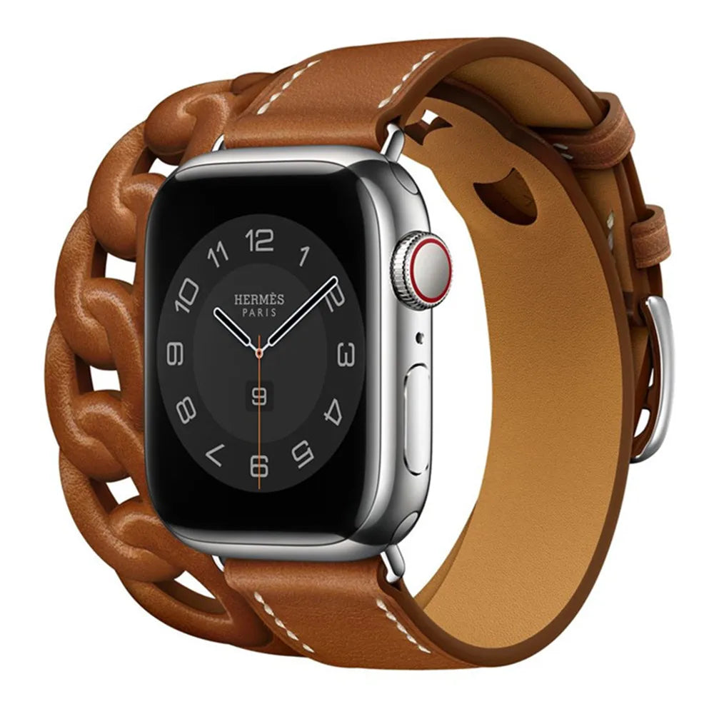 Double Tour Swift Leather Band for Apple Watch