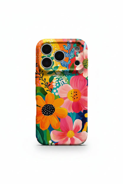 Floral Shockproof Hard iPhone Case