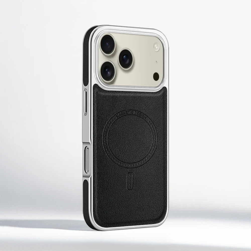 Luxury MagSafe Leather Bumper iPhone Case