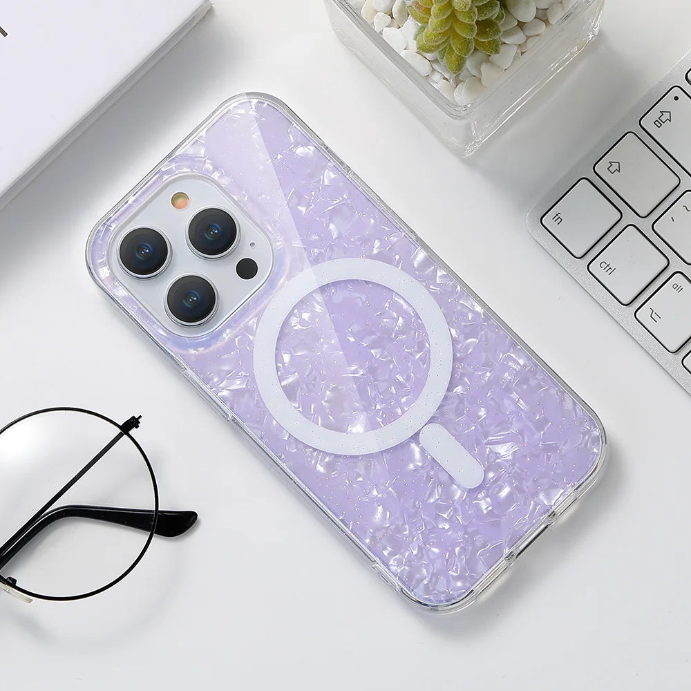 Pearl Aura | Magnetic Marble Case