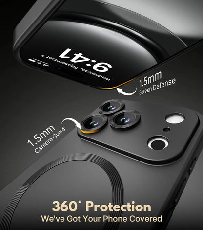 MagSafe Shockproof Matte iPhone Case with Camera Protector