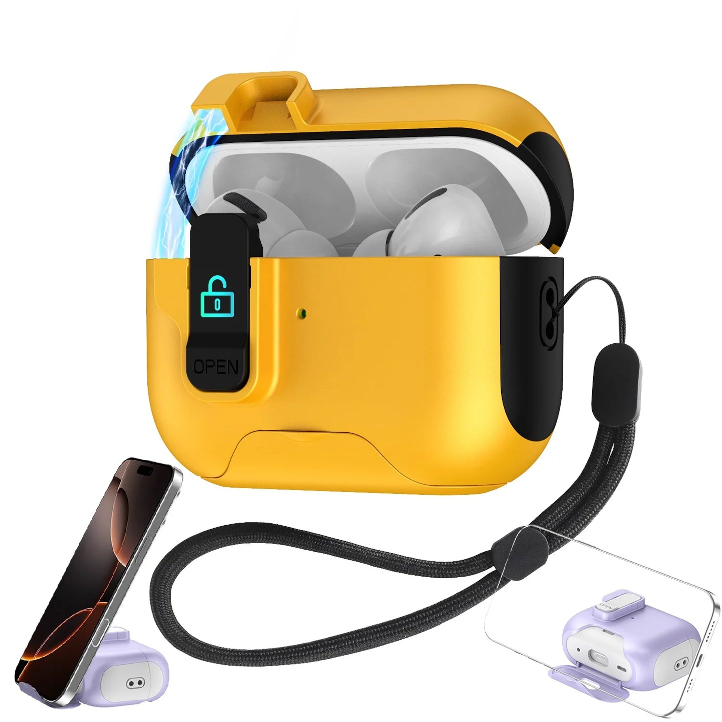 AirPods Pro 3 Shockproof Lock Case