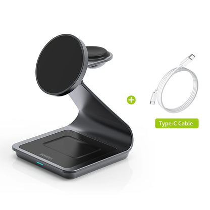3-in-1 30W Magnetic Wireless Charging Station for iPhone