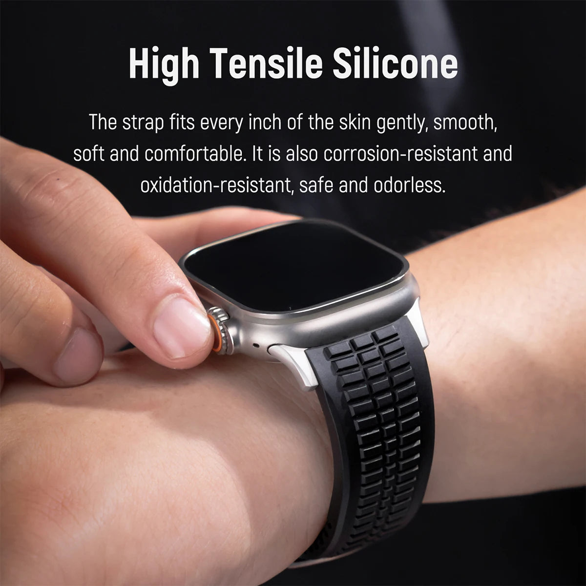 TitanSport Elite | Silicone Metal Watch Band