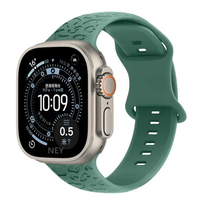 Engraved Silicone Apple Watch Band