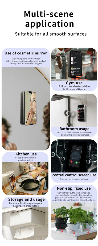 Double-Sided Silicone Suction Phone Pad
