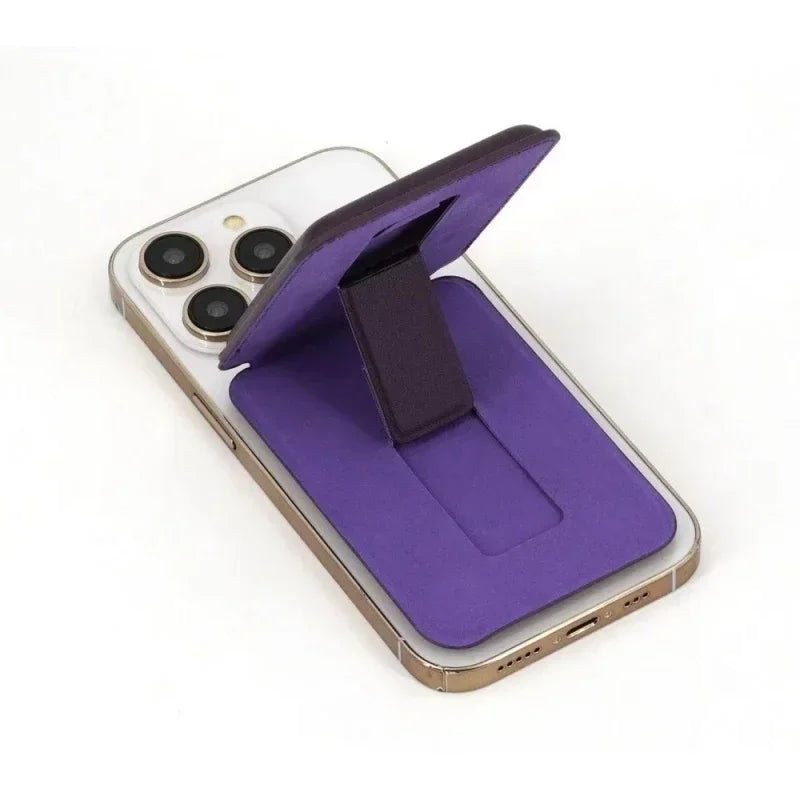 MagSafe Leather Wallet with Hidden Stand