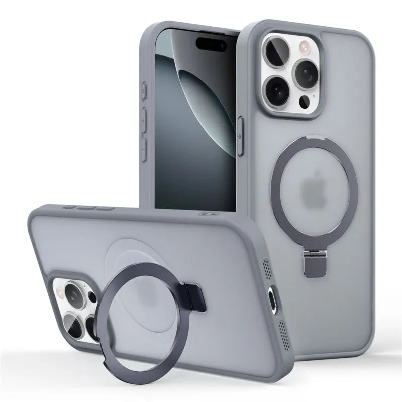Matte MagSafe Ring Stand iPhone Case