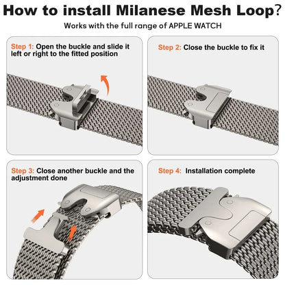 Titanium Milanese Loop Band for Apple Watch