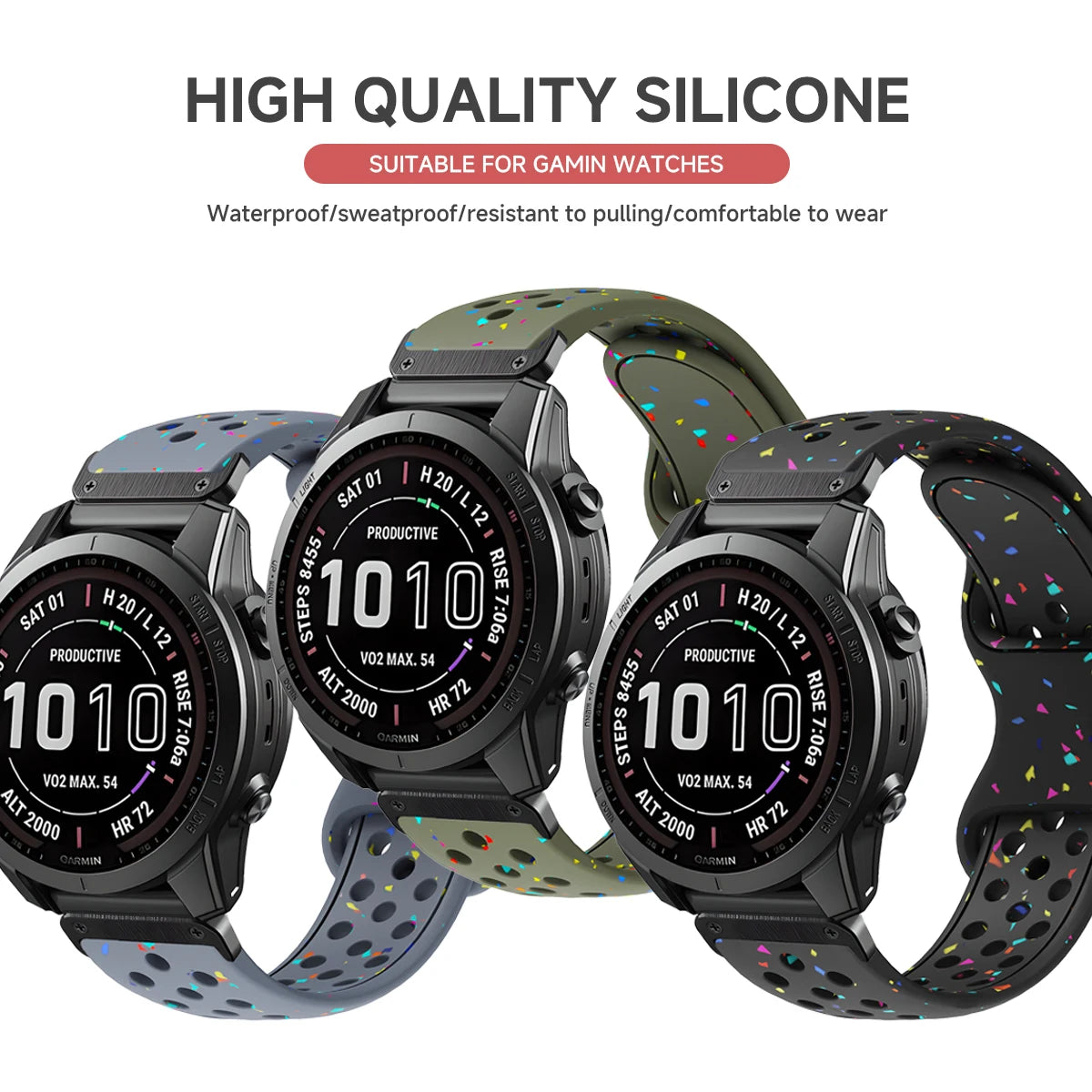 Silicone QuickFit Band for Garmin Fenix