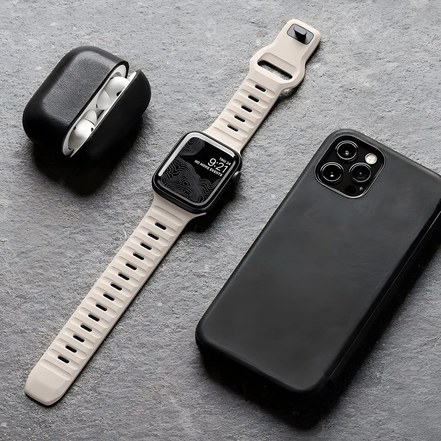 Wide Sport Silicone Apple Watch Band