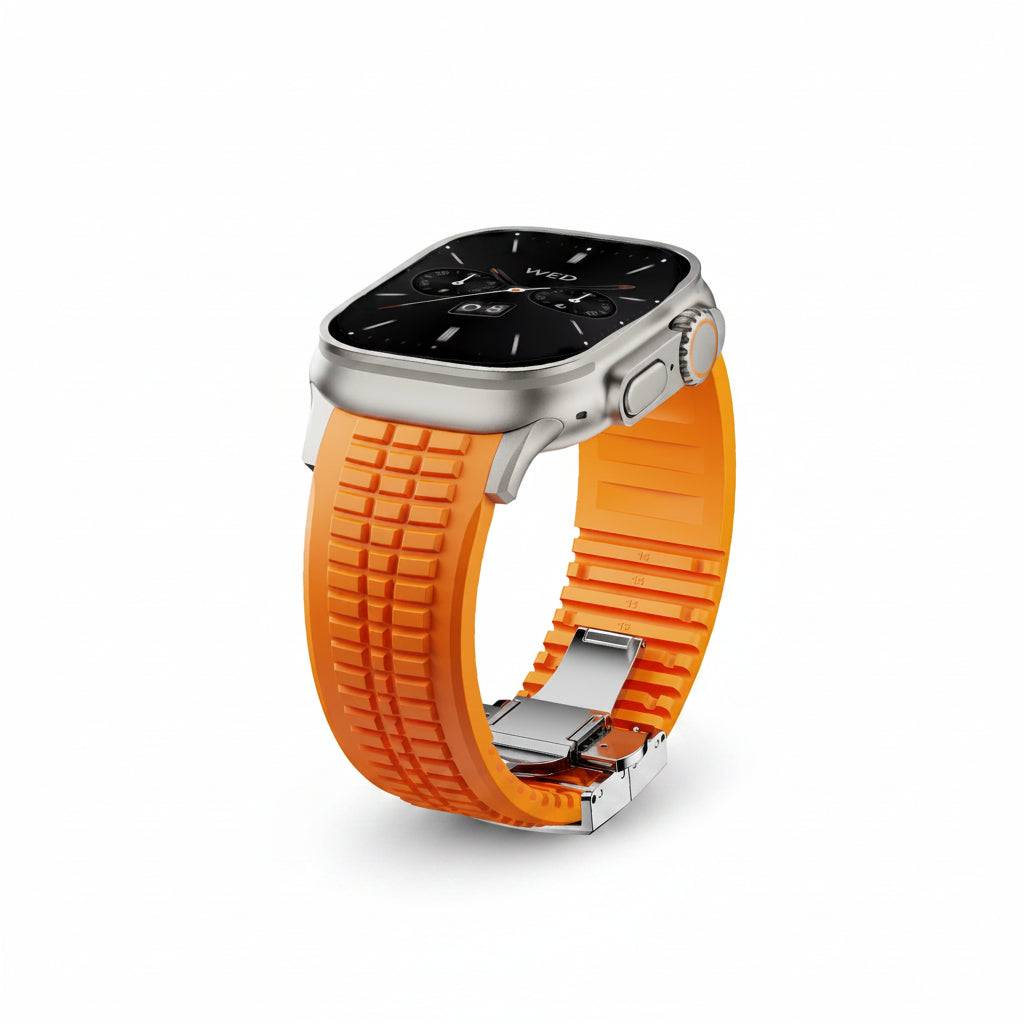 Sport Silicone Apple Watch Band with Metal Buckle