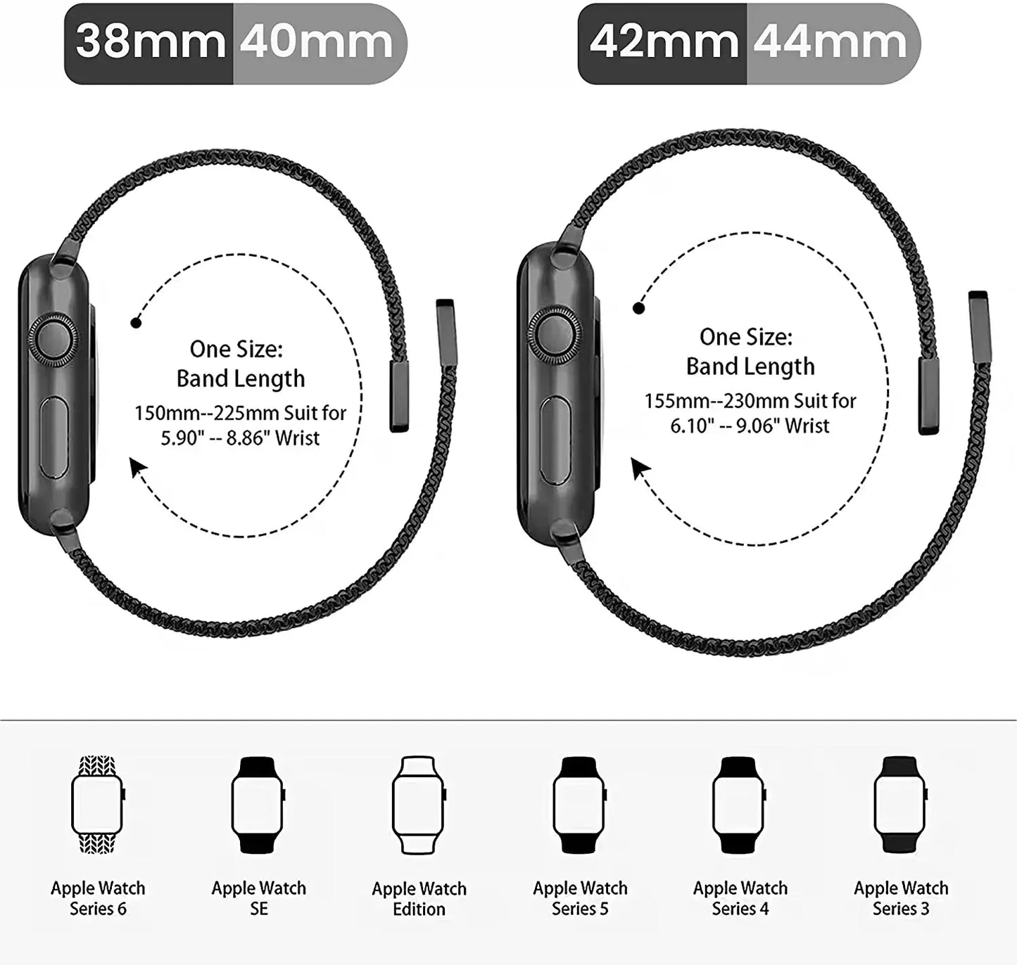 Milanese Stainless Steel Apple Watch Band