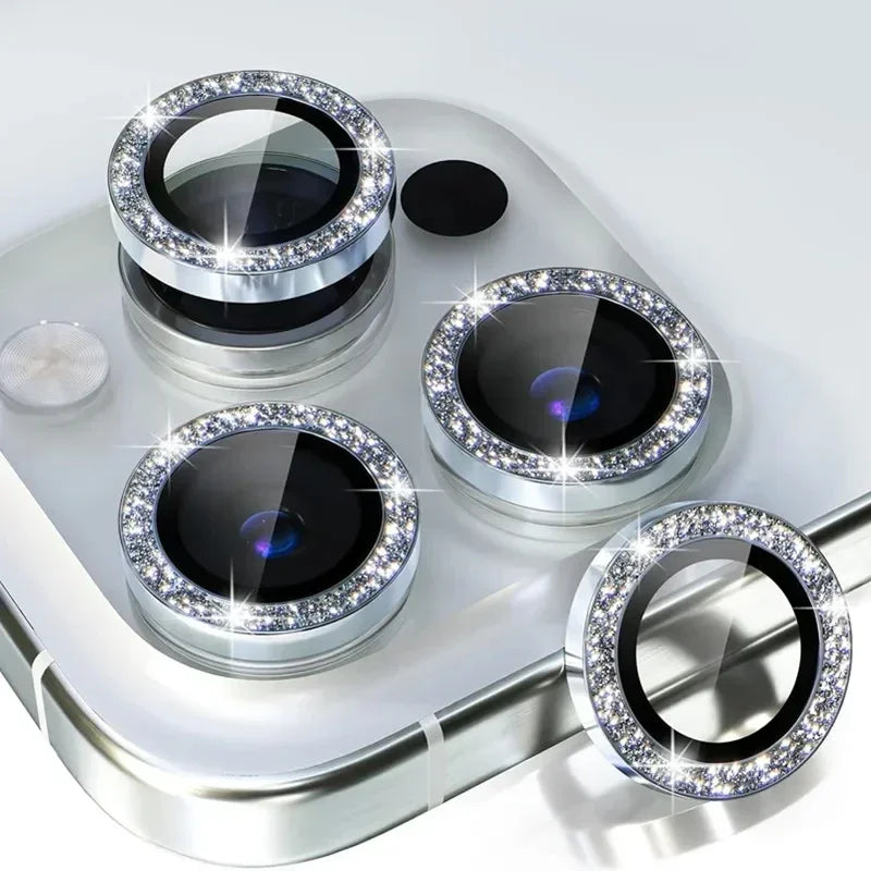 Diamond Metal Camera Lens Protector for iPhone
