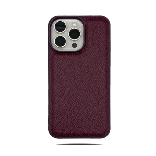 Burgundy Leather MagSafe iPhone Case