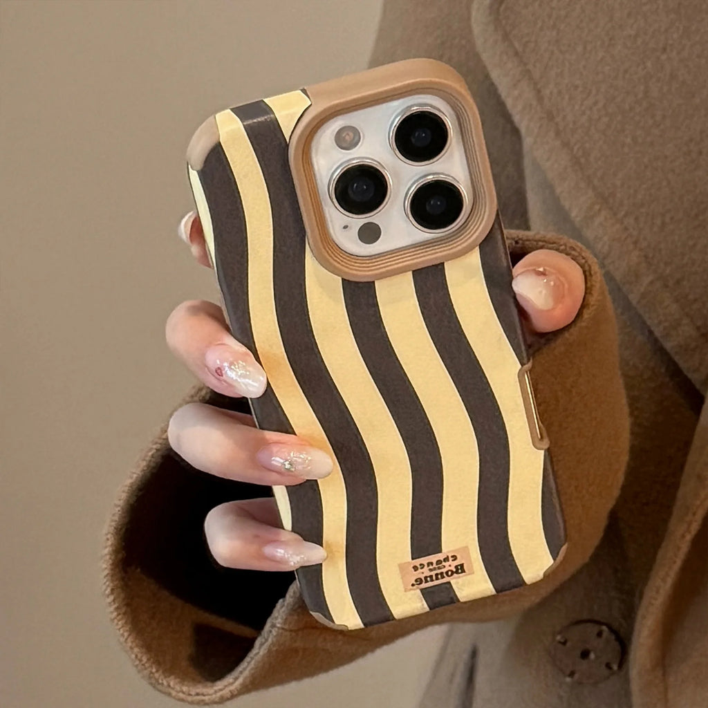 Heritage Wave | Textured Leather Case