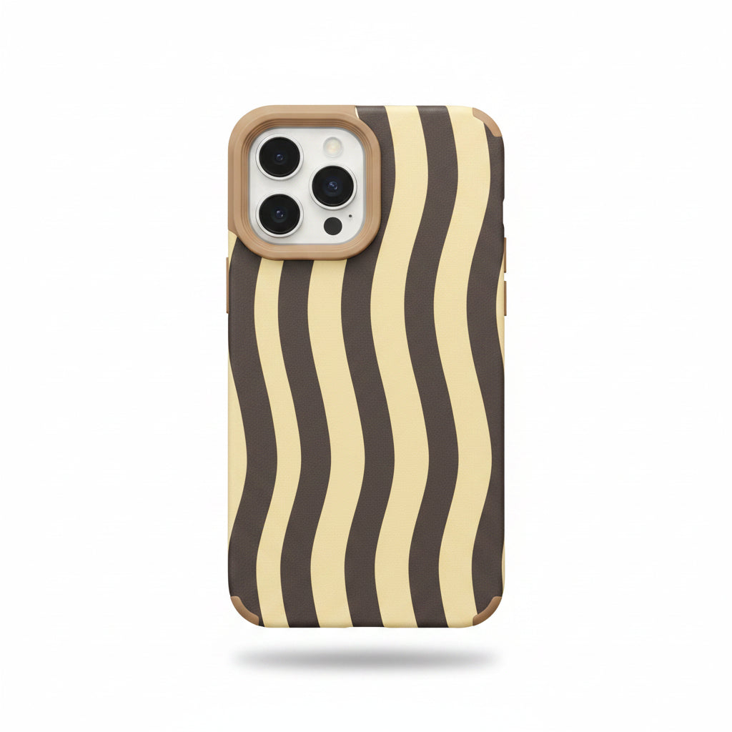 Vintage Wavy Leather MagSafe iPhone Case