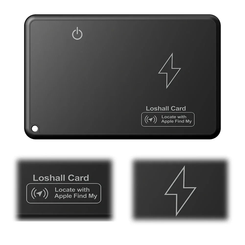 Rechargeable Wallet Tracker Card for Apple Find My