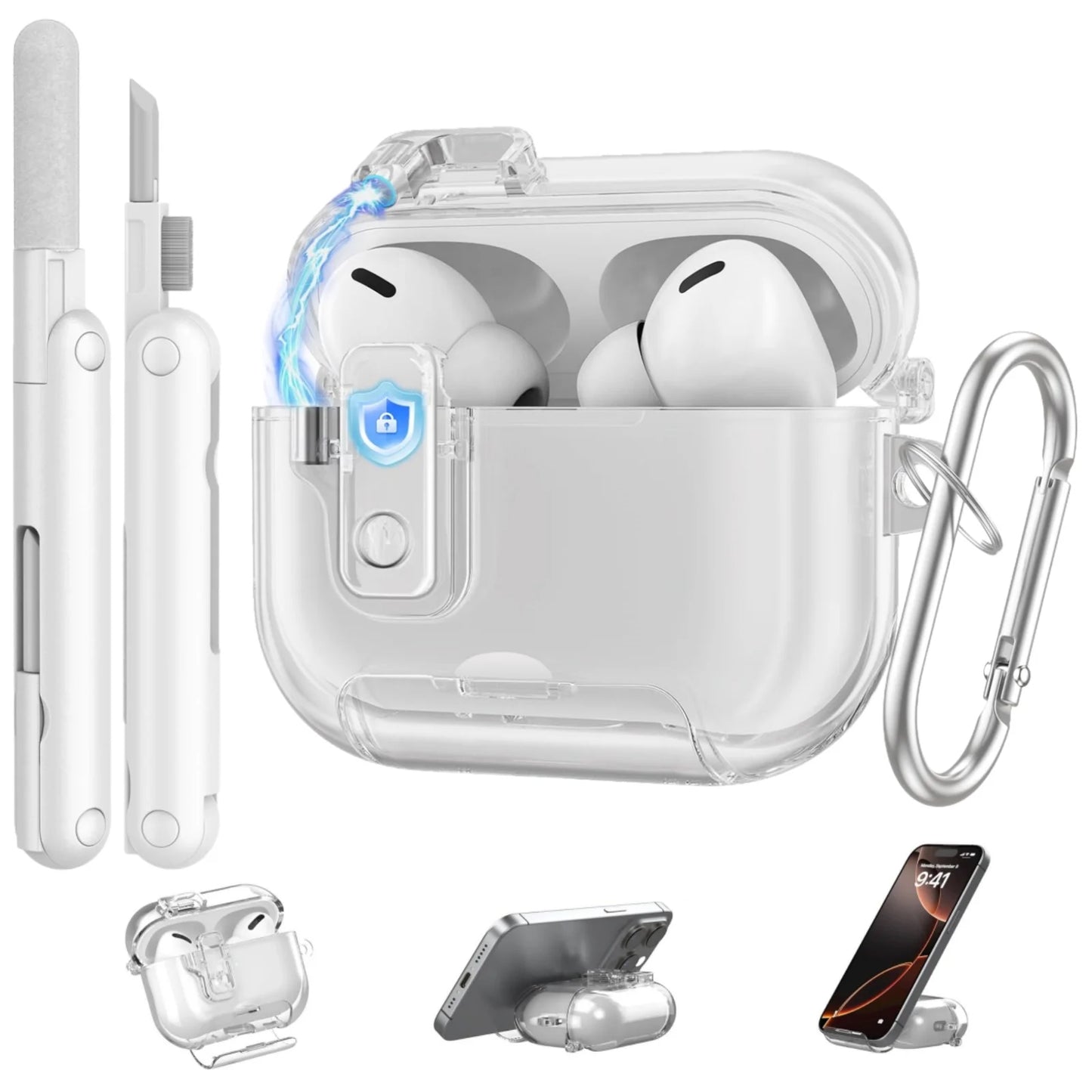 Clear Magnetic Lock AirPods Pro 3 Case